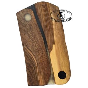 oreh daska servirane rqzane podnasqne podarak graviran laser lazer plato epoksidna smola epocsidna